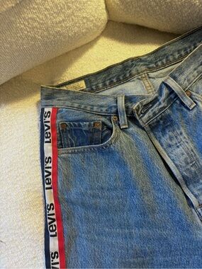 Levi’s 501 Vintage Side Logo Stripe Jeans Rare Y2K